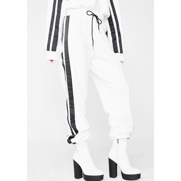 𝅺i.am.gia Striker Cotton White Cozy Sweatpants Small - Picture 8 of 8